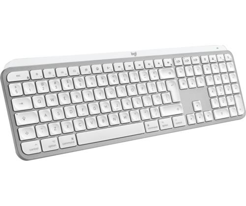 Logitech MX Keys S for Mac Wireless Keyboard, RF Wireless+Bluetooth, Illuminated, US Int, Pale Grey