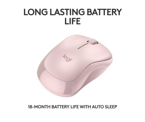 Logitech M240 Silent Wireless Mouse, Bluetooth, Rose