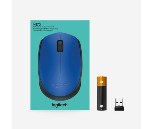 Logitech M171 Wireless Mouse RF Wireless, 1000 DPI, Blue/Black