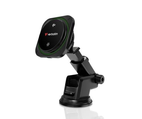 Verbatim 31860 Charge 'n' Drive Qi2 Magnetic Wireless Car Charger RGB, Black