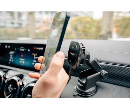 Verbatim 31861 Charge 'n' Drive Qi2 Magnetic Wireless Car Charger, Black