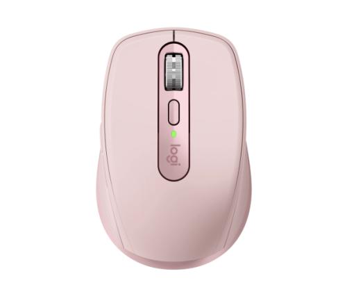 Logitech MX Anywhere 3S Mouse - RF Wireless + Bluetooth, Laser, 8000 DPI, Rose