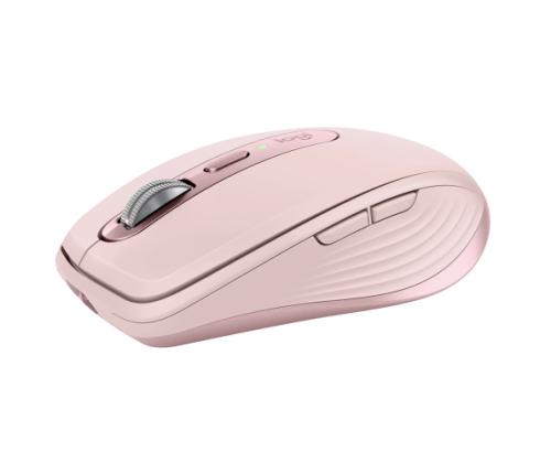 Logitech MX Anywhere 3S Mouse - RF Wireless + Bluetooth, Laser, 8000 DPI, Rose