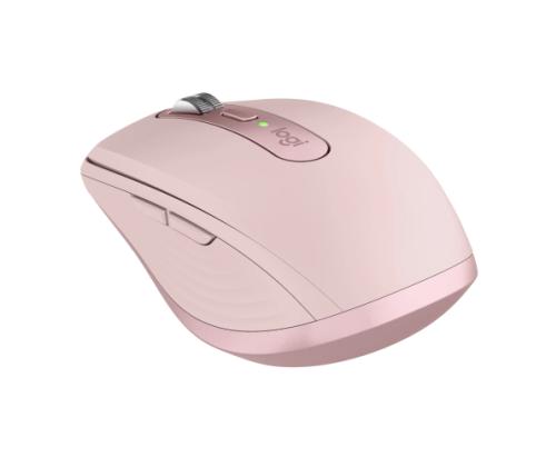 Logitech MX Anywhere 3S Mouse - RF Wireless + Bluetooth, Laser, 8000 DPI, Rose