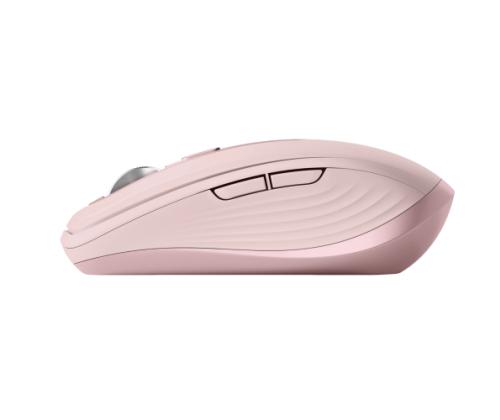 Logitech MX Anywhere 3S Mouse - RF Wireless + Bluetooth, Laser, 8000 DPI, Rose