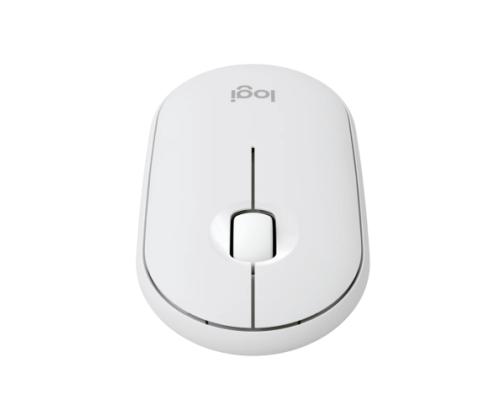 Logitech Pebble 2 M350s Wireless Mouse, RF Wireless + Bluetooth, 4000 DPI, Tonal White