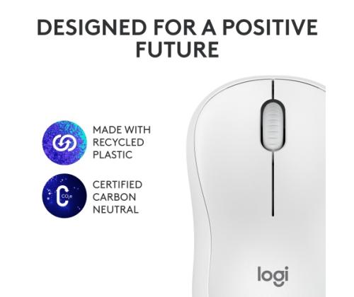 Logitech M240 Silent Wireless Mouse, Bluetooth, 4000 DPI, Off-White