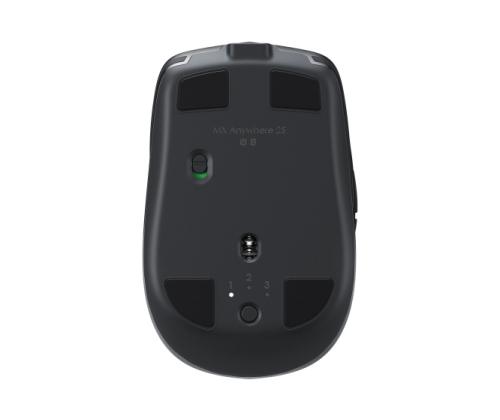 Logitech MX Anywhere 2S Wireless Mouse, RF Wireless + Bluetooth, 4000 DPI, Graphite