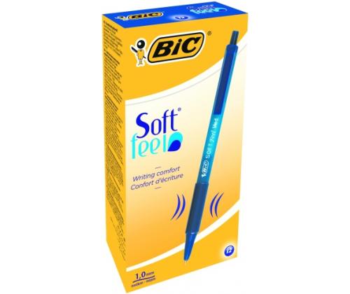 BIC Ballpoint pens SOFTFEEL CLIC 0.32 mm, blue, Box 12 pcs. 914346