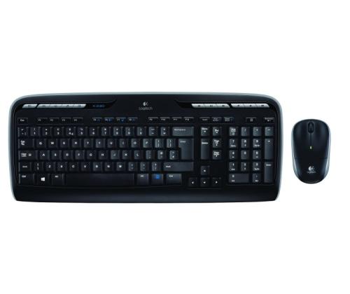 Logitech MK330 Wireless Combo Wireless Keyboard + Mouse, RF Wireless, RUS, Black