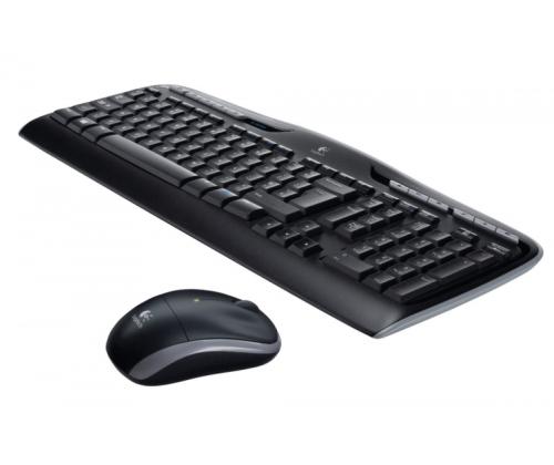 Logitech MK330 Wireless Combo Wireless Keyboard + Mouse, RF Wireless, RUS, Black
