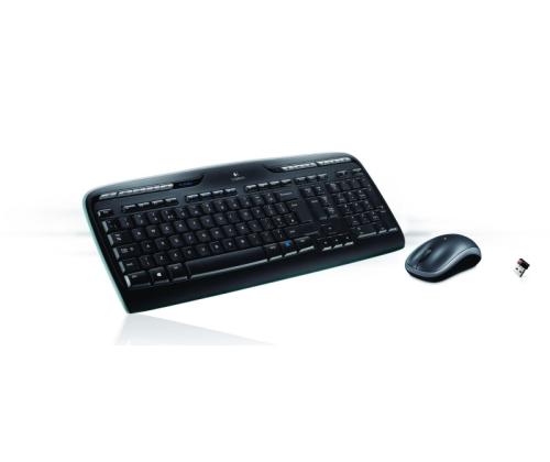 Logitech MK330 Wireless Combo Wireless Keyboard + Mouse, RF Wireless, RUS, Black