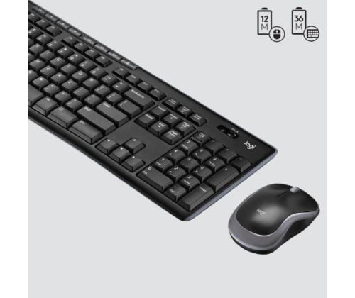 Logitech MK270 Wireless Combo Keyboard + Mouse, US Int, Black (SPEC)