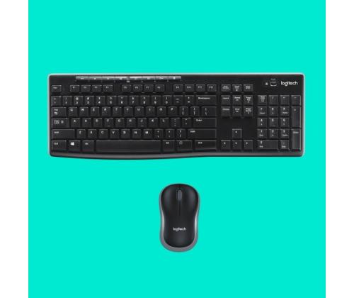 Logitech MK270 Wireless Combo Keyboard + Mouse, US Int, Black (SPEC)