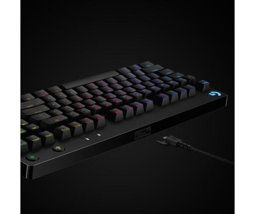 Logitech G PRO Wired Mechanical Gaming Keyboard, Tenkeyless, GX Blue clicky, US INT, Black