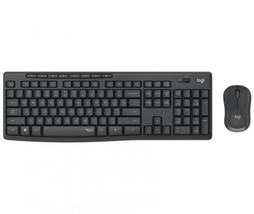 Logitech MK295 Silent Wireless Combo, wireless keyboard with mouse, black