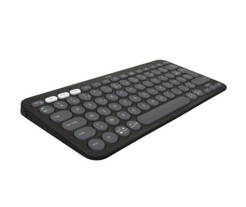 Logitech Pebble Keys 2 K380s Wireless Keyboard, RF Wireless + Bluetooth, US INT, Tonal Graphite