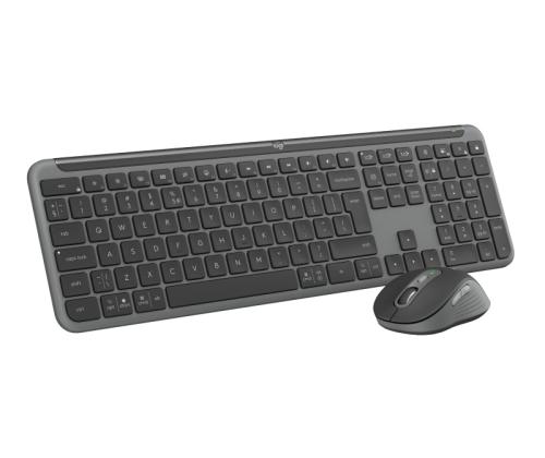 Logitech Signature Slim Combo MK950 for Business Wireless Keyboard + Mouse, US Int, Graphite