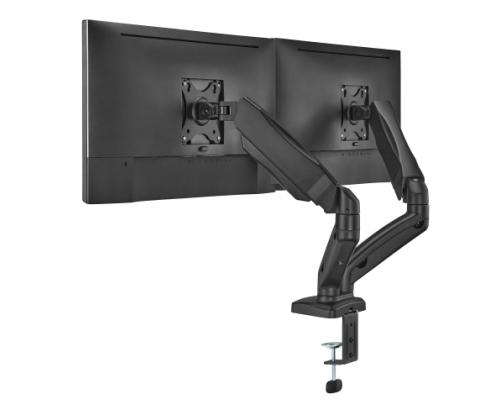 Up Up Premium Dual-Screen Monitor Arm 17-32'', VESA 75x75, 100x100, Matte Black