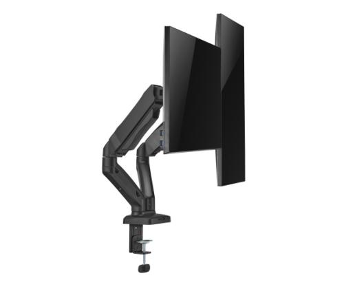 Up Up Premium Dual-Screen Monitor Arm 17-32'', VESA 75x75, 100x100, Matte Black
