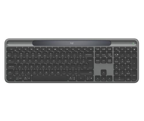 Logitech Signature Slim Solar+ K980 Wireless Keyboard, RF Wireless+Bluetooth, US Int, Graphite
