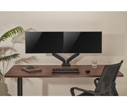 Up Up Premium Dual-Screen Monitor Arm 17-32'', VESA 75x75, 100x100, Matte Black