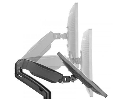 Up Up Premium Dual-Screen Monitor Arm 17-32'', VESA 75x75, 100x100, Matte Black