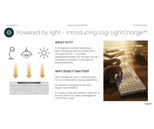 Logitech Signature Slim Solar+ K980 Wireless Keyboard, RF Wireless+Bluetooth, US Int, Graphite