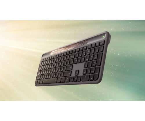 Logitech Signature Slim Solar+ K980 Wireless Keyboard, RF Wireless+Bluetooth, US Int, Graphite
