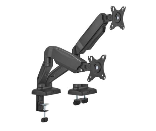 Up Up Premium Dual-Screen Monitor Arm 17-32'', VESA 75x75, 100x100, Matte Black