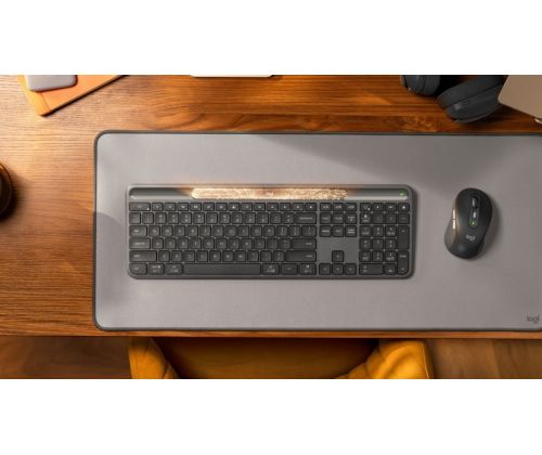Logitech Signature Slim Solar+ K980 for Business Wireless Keyboard, RF+Bluetooth, US Int, Graphite