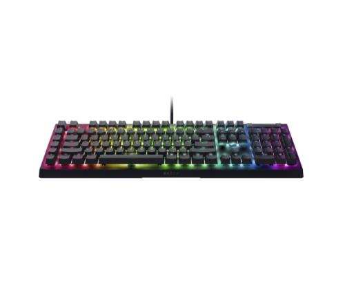 Razer BlackWidow V4 X Wired Gaming Keyboard RGB, Green Clicky Switch, US, Black