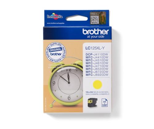 Brother LC125XL (LC125XLY) Ink Cartridge, Yellow