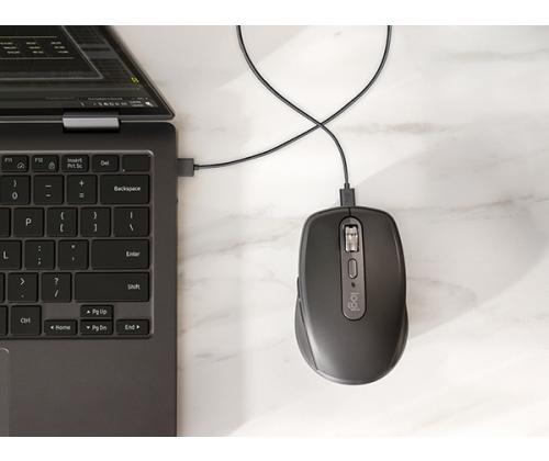 Logitech MX Anywhere 3S for Business Wireless Mouse, RF Wireless + Bluetooth, 8000 DPI, Graphite