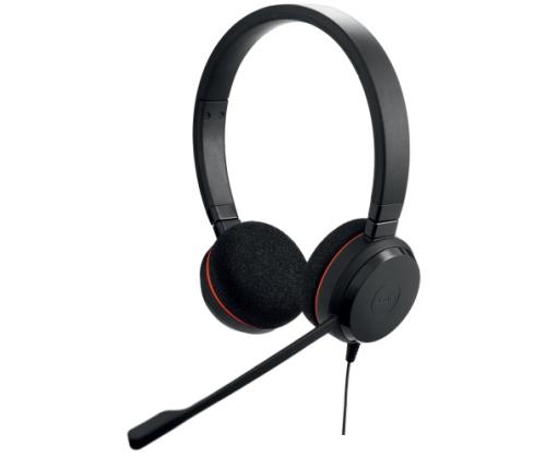 Jabra Evolve 20 UC Stereo Wired Headset, USB-C/A, Black