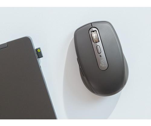 Logitech MX Anywhere 3S for Business Wireless Mouse, RF Wireless + Bluetooth, 8000 DPI, Graphite