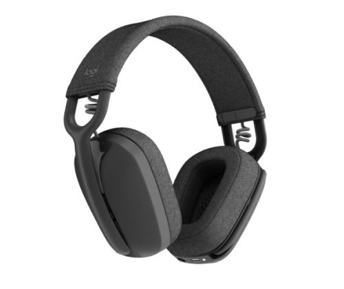 Logitech Zone Vibe Wireless MS Teams Wireless Headphones, USB-C Bluetooth receiver, Graphite