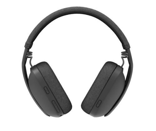 Logitech Zone Vibe Wireless UC Wireless Headphones, USB-C Bluetooth receiver, Graphite