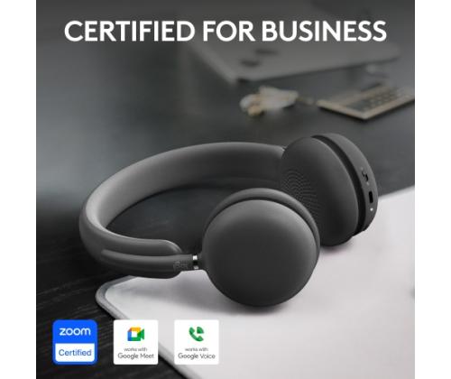 Logitech Zone Wireless 2 UC Wireless Headset, USB-C, USB-C Bluetooth receiver, Graphite
