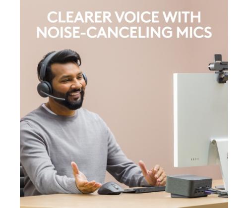 Logitech Zone Wireless 2 UC Wireless Headset, USB-C, USB-C Bluetooth receiver, Graphite