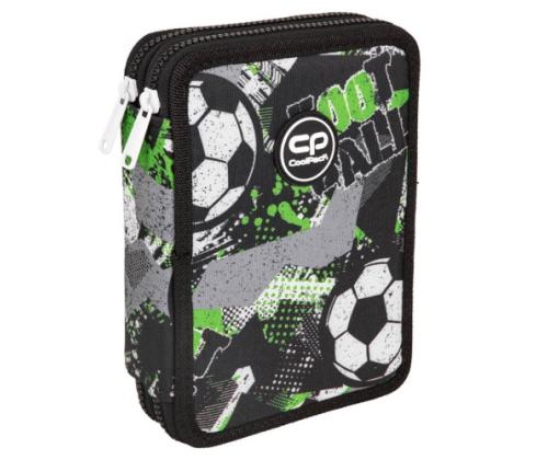 Double decker school pencil case with equipment CoolPack Jumper XL Let's Gol