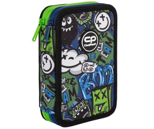Double decker school pencil case with equipment CoolPack Jumper 2 Monster Team