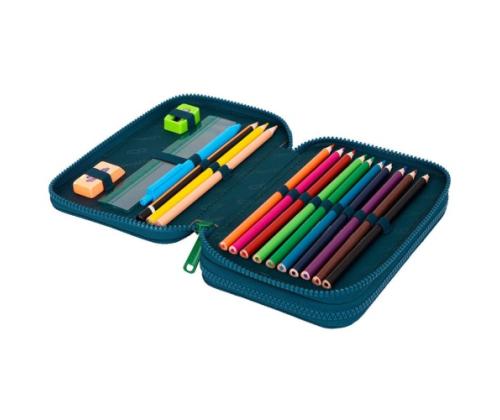 Double decker school pencil case with equipment CoolPack Jumper 2 Sunny Day