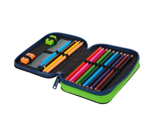 Double decker school pencil case with equipment CoolPack Jumper 2 Monster Team