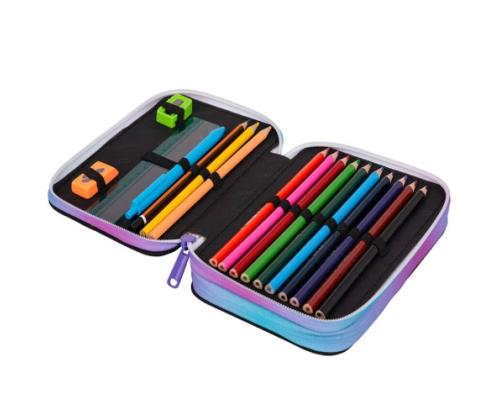 Double decker school pencil case with equipment CoolPack Jumper 2 Star Night