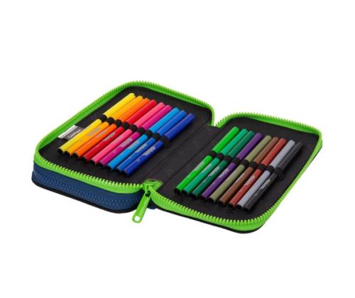 Double decker school pencil case with equipment CoolPack Jumper 2 Monster Team