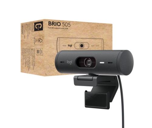 Logitech Brio 505 Webcam, 4 MP, FHD 1920x1080, USB-C, Graphite
