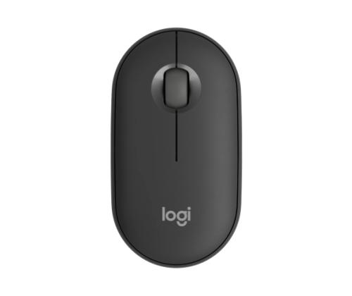 Logitech Pebble 2 M350s Wireless Mouse, RF Wireless + Bluetooth, 4000 DPI, Tonal Graphite