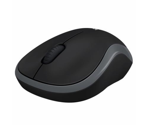 Logitech M185 Wireless Mouse, RF Wireless, 1000 DPI, Black/Grey