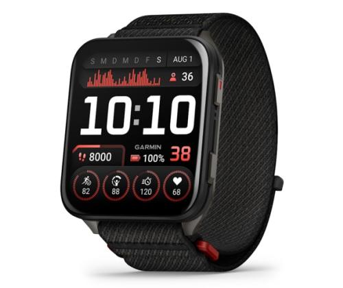 Garmin Venu X1 Smart Watch Black, Slate Titanium Caseback / Black ComfortFit Nylon Band